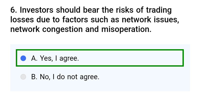 سوال ششم از سوالات فیوچرز بینگ ایکس:سرمایه گذاران باید خطرات ناشی از ضررهای تجاری را متحمل شوند.