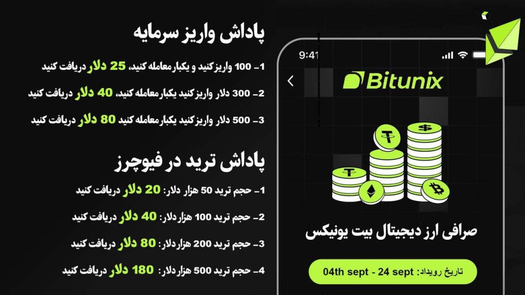 کمپین جدید بیت یونیکس Bitunix با پاداش‌های دلاری واقعی