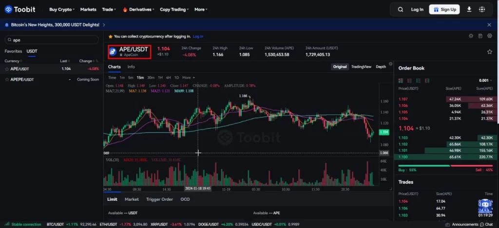 خرید Apecoin در توبیت