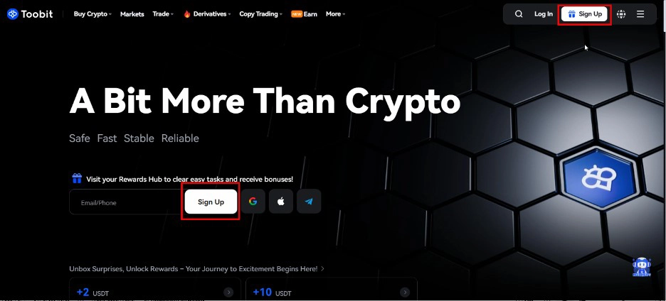 ثبت نام در صرافی توبیت