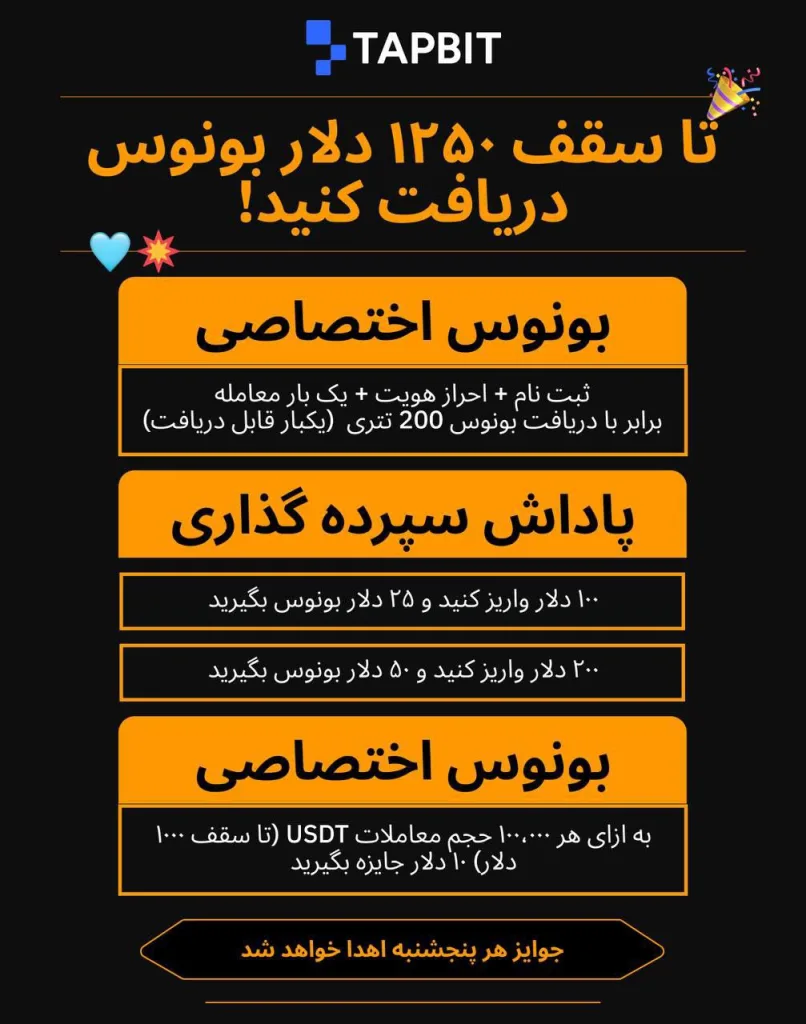 رویدادهای ویژه صرافی تپ بیت برای کاربران جدید و قدیمی