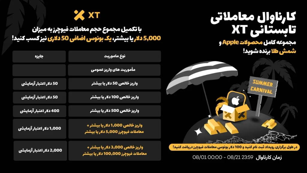کارناوال معاملات تابستانی XT ایکس تی