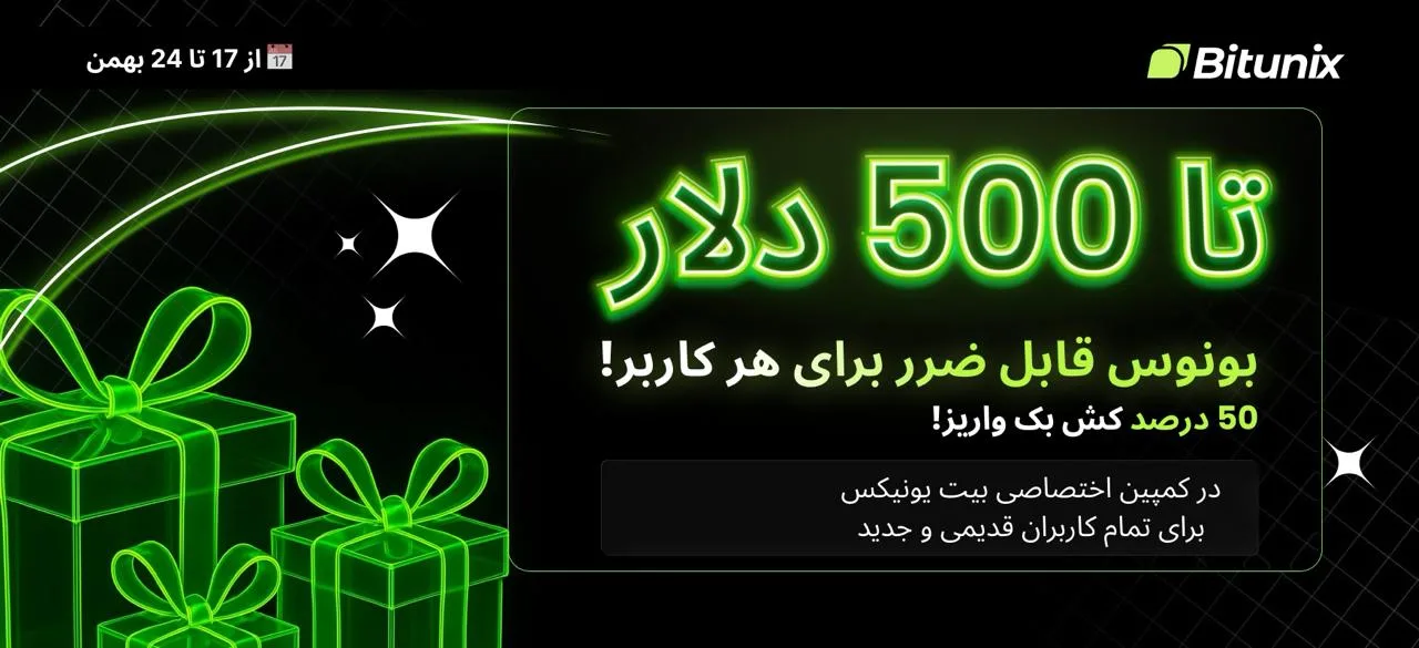 کمپین ویژه واریز بیتیونیکس؛ دریافت تا ۵۰۰ دلار بونوس فیوچرز و کاهش هزینههای معاملاتی